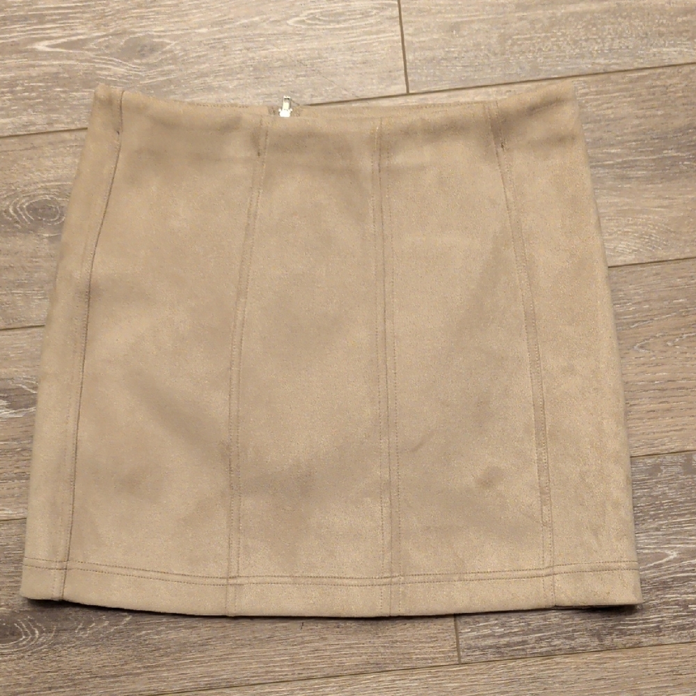 Shinestar Tan Mini Skirt